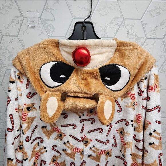 Nwt Rudolph the Red-Nosed Reindeer Women's Super Minky Union Suit, Sz 3X… - Picture 6 of 9